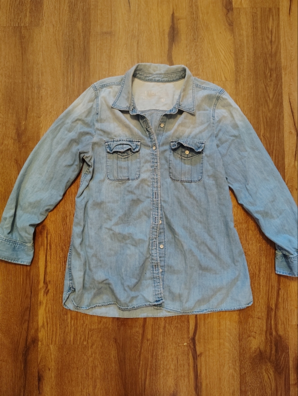 GAP Light Blue Denim Button-Down Shirt